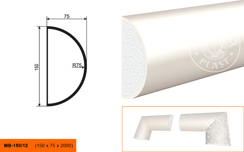 Фасадный молдинг Lepninaplast МВ-150/12