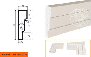 Фасадный молдинг Lepninaplast МВ-155/2