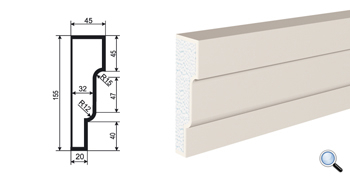 Фасадный молдинг Lepninaplast МВ-155/2