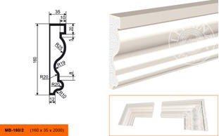 Фасадный молдинг Lepninaplast МВ-160/2