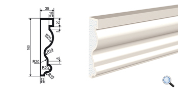 Фасадный молдинг Lepninaplast МВ-160/2
