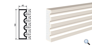 Фасадный молдинг Lepninaplast МВ-160/3