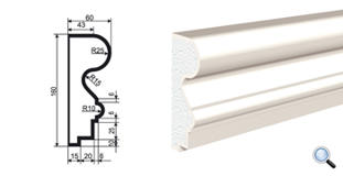 Фасадный молдинг Lepninaplast МВ-160/5