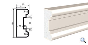 Фасадный молдинг Lepninaplast МВ-160/6