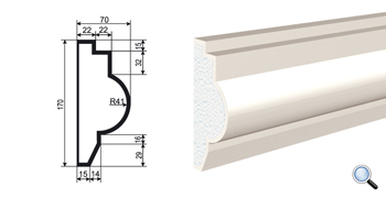 Фасадный молдинг Lepninaplast МВ-170/2