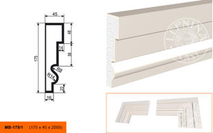 Фасадный молдинг Lepninaplast МВ-175/1