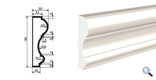 Фасадный молдинг Lepninaplast МВ-180/2
