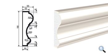 Фасадный молдинг Lepninaplast МВ-180/2