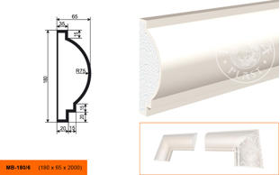 Фасадный молдинг Lepninaplast МВ-180/6