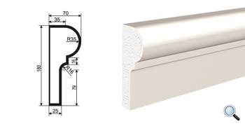 Фасадный молдинг Lepninaplast МВ-180/7