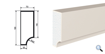 Фасадный молдинг Lepninaplast МВ-180/8