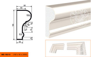 Фасадный молдинг Lepninaplast МВ-180/10