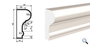 Фасадный молдинг Lepninaplast МВ-180/10