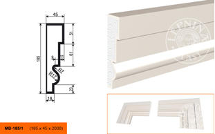 Фасадный молдинг Lepninaplast МВ-185/1