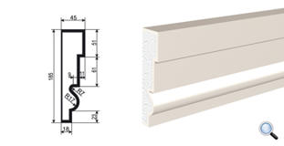 Фасадный молдинг Lepninaplast МВ-185/1