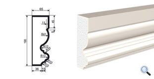 Фасадный молдинг Lepninaplast МВ-190/1