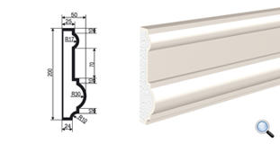 Фасадный молдинг Lepninaplast МВ-200/1