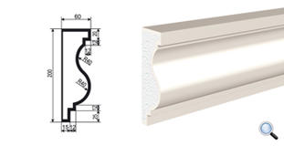 Фасадный молдинг Lepninaplast МВ-200/5