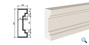 Фасадный молдинг Lepninaplast МВ-200/6