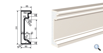 Фасадный молдинг Lepninaplast МВ-210/1