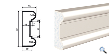 Фасадный молдинг Lepninaplast МВ-220/2