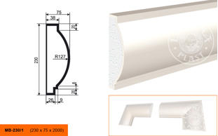 Фасадный молдинг Lepninaplast МВ-230/1