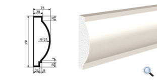 Фасадный молдинг Lepninaplast МВ-230/1