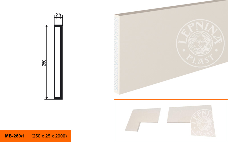 Фасадный молдинг Lepninaplast МВ-250/1