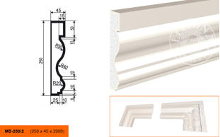 Фасадный молдинг Lepninaplast МВ-250/2