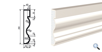Фасадный молдинг Lepninaplast МВ-250/2