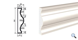 Фасадный молдинг Lepninaplast МВ-250/3