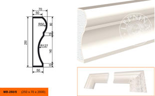 Фасадный молдинг Lepninaplast МВ-250/5