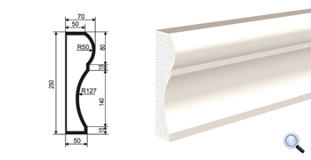 Фасадный молдинг Lepninaplast МВ-250/5
