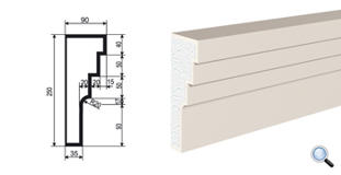Фасадный молдинг Lepninaplast МВ-250/6