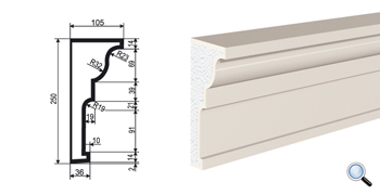 Фасадный молдинг Lepninaplast МВ-250/7