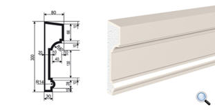 Фасадный молдинг Lepninaplast МВ-300/1