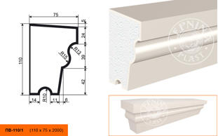Фасадный подоконник Lepninaplast ПВ-110/1