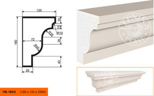 Фасадный подоконник Lepninaplast ПВ-180/2