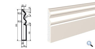 Молдинг цокольный для фасада Lepninaplast ЦВ-200/1