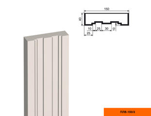 Ствол фасадной пилястры Lepninaplast ПЛВ-150/3 (H=2500мм)