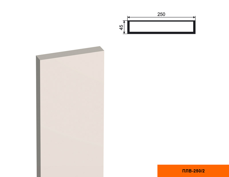 Ствол фасадной пилястры Lepninaplast ПЛВ-250/2 (H=2500мм)