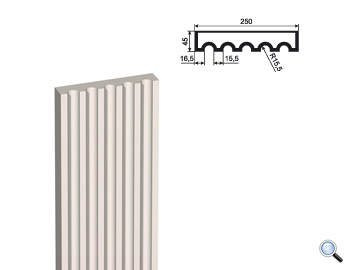 Ствол фасадной пилястры Lepninaplast ПЛВ-250/5 (H=2000мм)