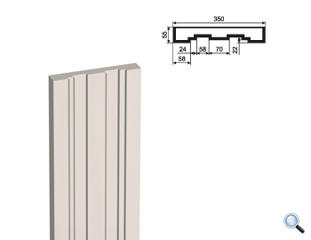 Ствол фасадной пилястры Lepninaplast ПЛВ-350/3 (H=2500мм)