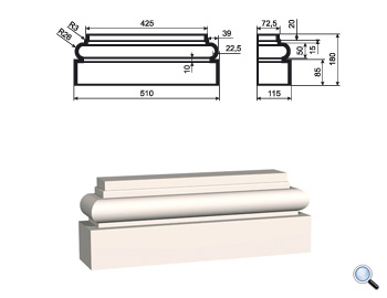Основание фасадной пилястры Lepninaplast ПЛВ-400/6