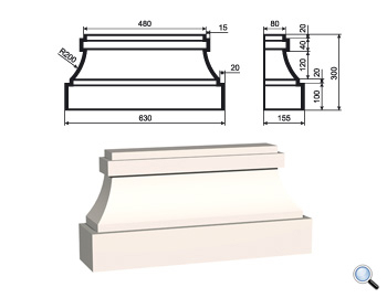 Основание фасадной пилястры Lepninaplast ПЛВ-450/6
