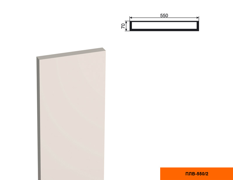 Ствол фасадной пилястры Lepninaplast ПЛВ-550/2 (H=2000мм)