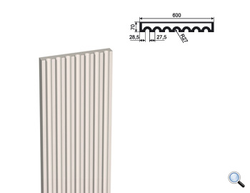 Ствол фасадной пилястры Lepninaplast ПЛВ-600/5 (H=2000мм)
