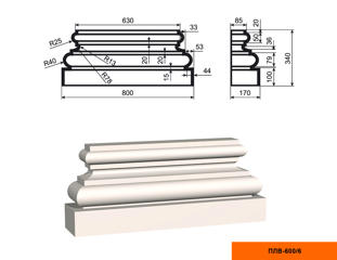 Основание фасадной пилястры Lepninaplast ПЛВ-600/6