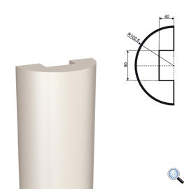Ствол фасадной полуколонны Lepninaplast КЛВ-205/2 HALF (H=2000мм)