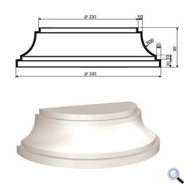 Основание фасадной полуколонны Lepninaplast КЛВ-205/4 HALF